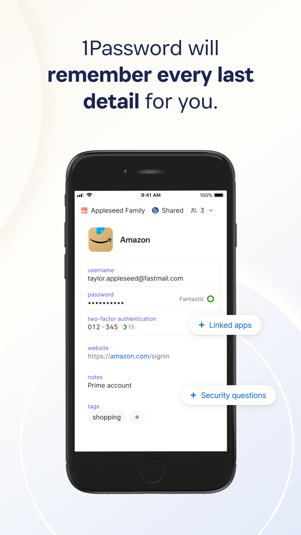 1Password iPhone screenshot 2