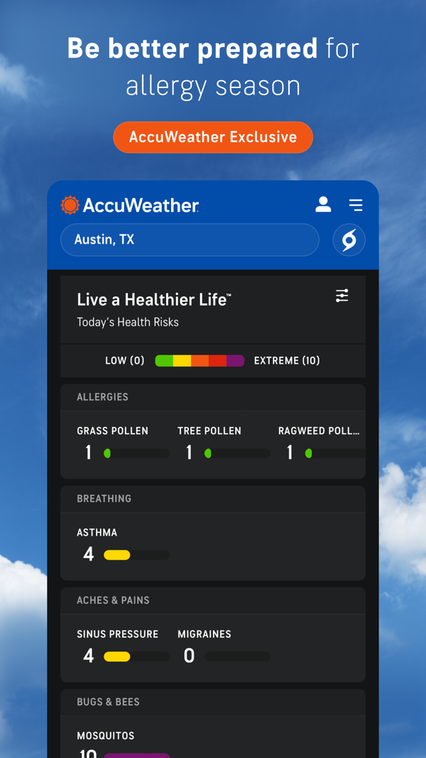 AccuWeather iPhone screenshot 3