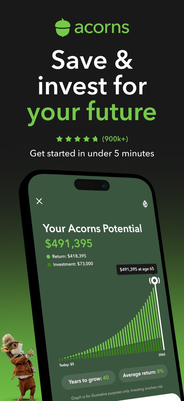 Acorns iPhone screenshot 1