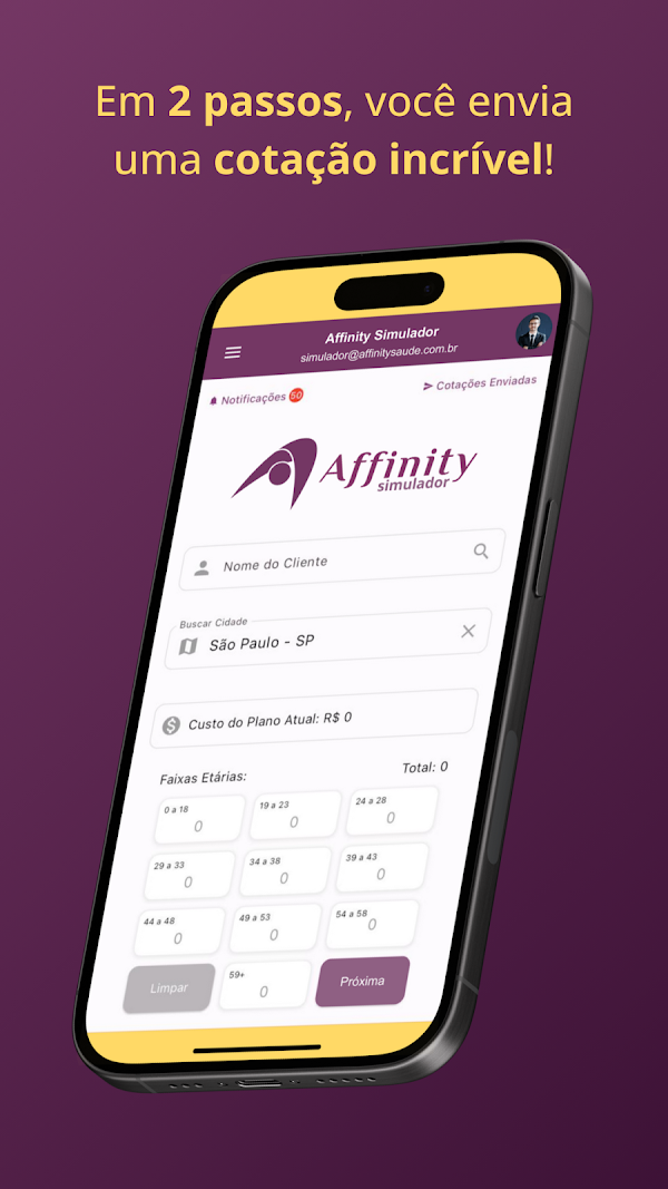 Affinity Simulador Android phone screenshot 2