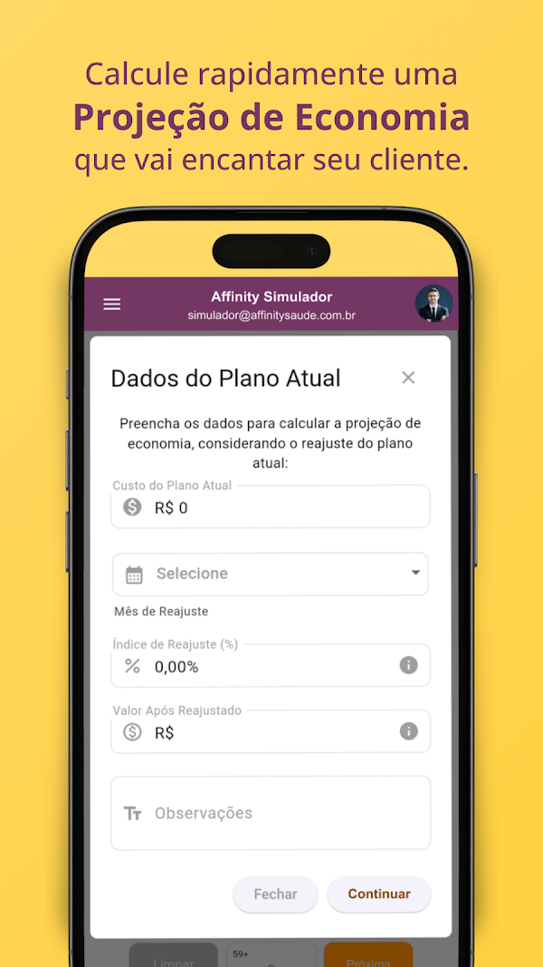 Affinity Simulador Android phone screenshot 3