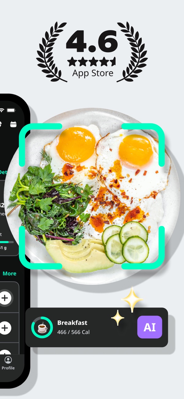 AI Calorie Tracker by Yazio iPhone screenshot 2
