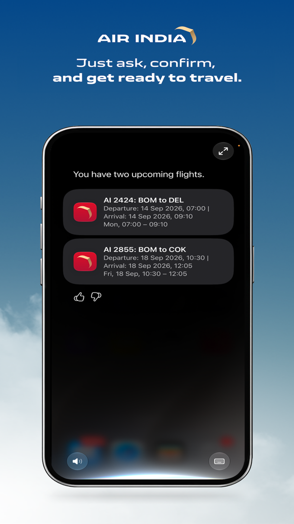 Air India iPhone screenshot 9