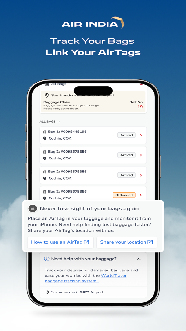 Air India iPhone screenshot 10