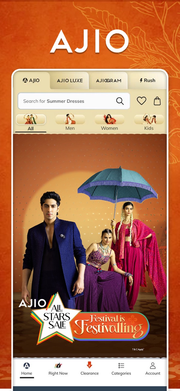 AJIO Online Shopping App iPhone screenshot 1