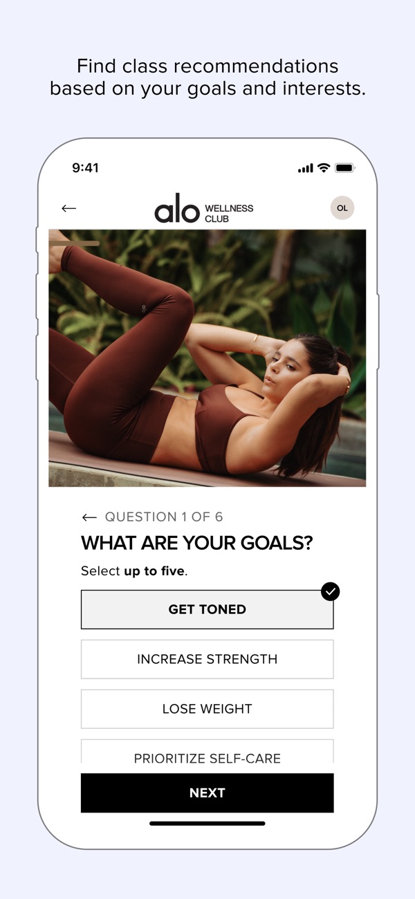 ALO Wellness Club iPhone screenshot 2