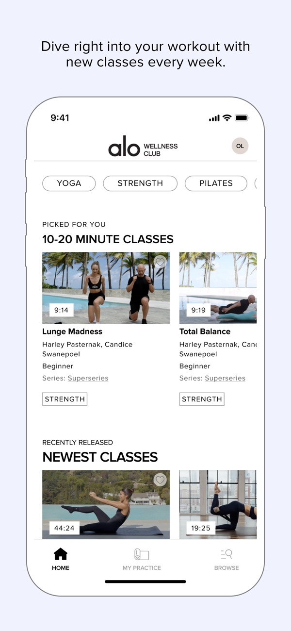 ALO Wellness Club iPhone screenshot 3