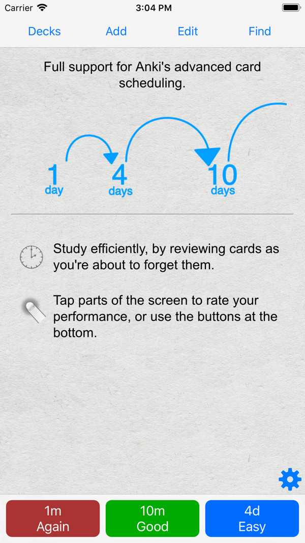 AnkiMobile Flashcards iPhone screenshot 2