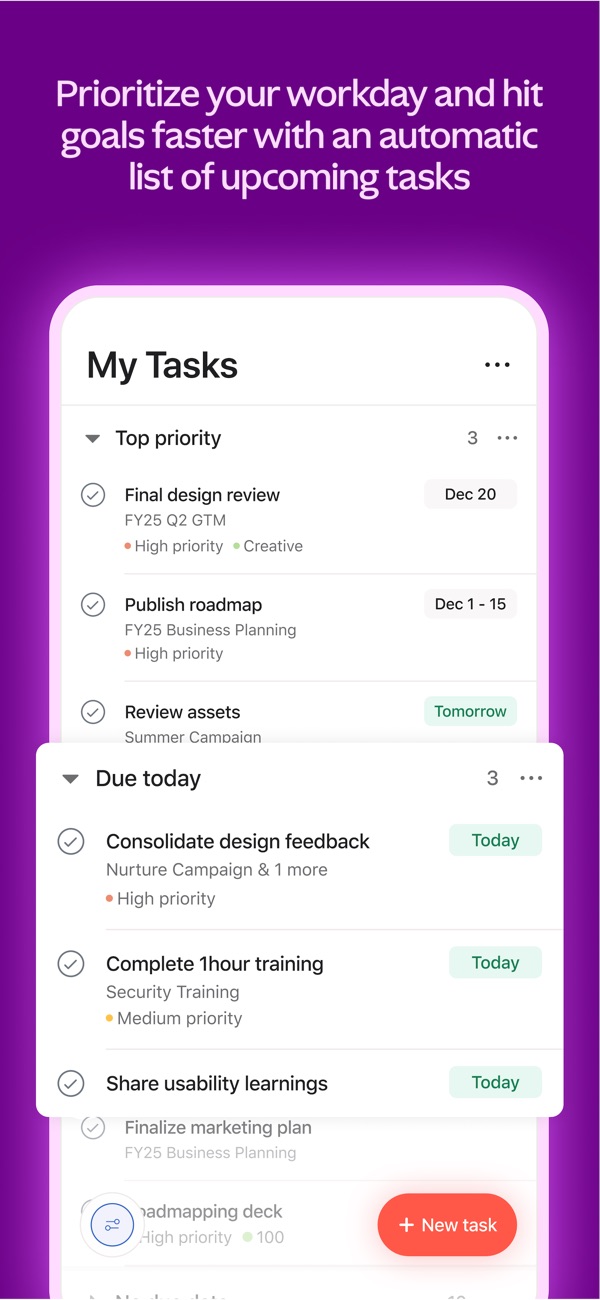 Asana iPhone screenshot 4