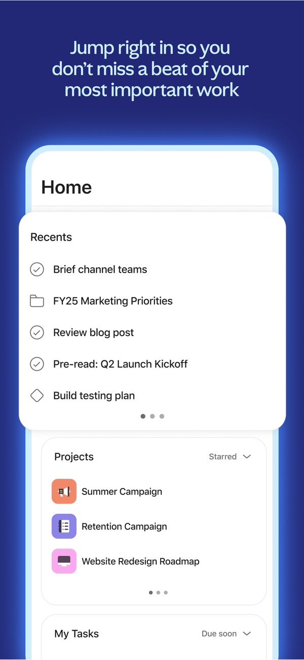 Asana iPhone screenshot 2