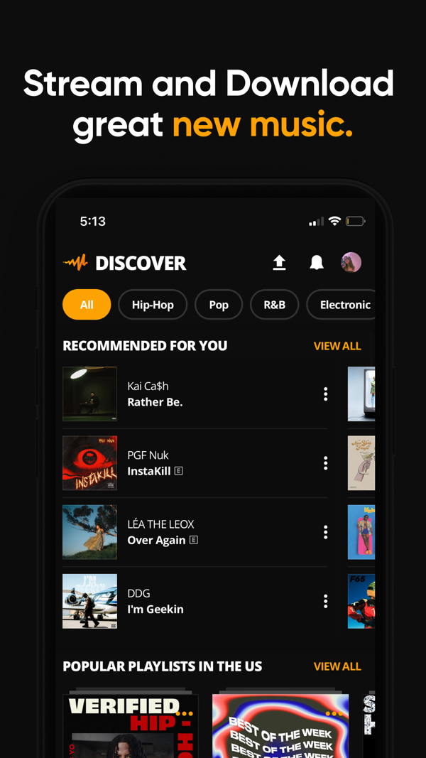 Audiomack iPhone screenshot 1