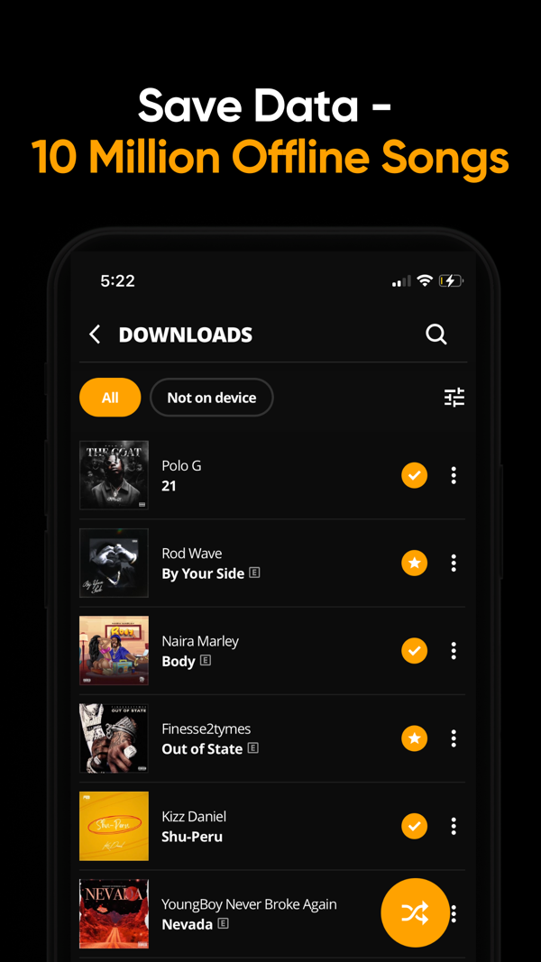 Audiomack iPhone screenshot 2
