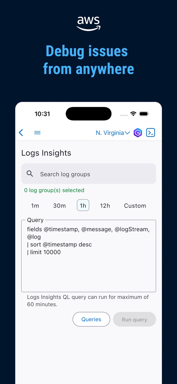 AWS Console iPhone screenshot 6