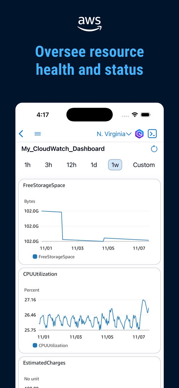 AWS Console iPhone screenshot 3