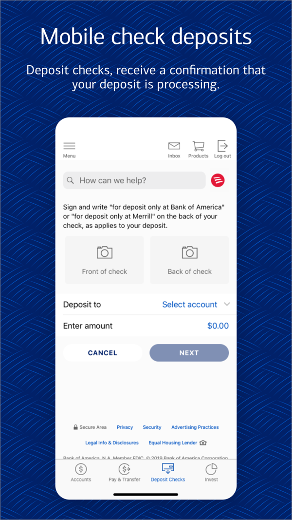 Bank of America Mobile Banking iPhone screenshot 5