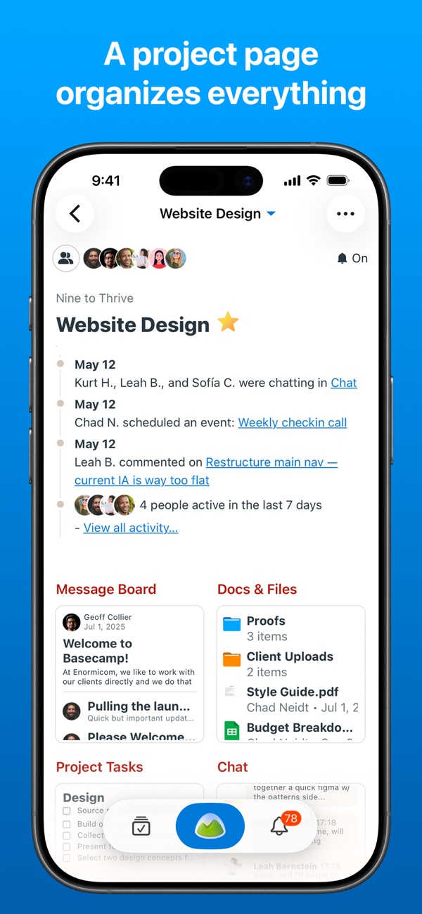 Basecamp iPhone screenshot 2