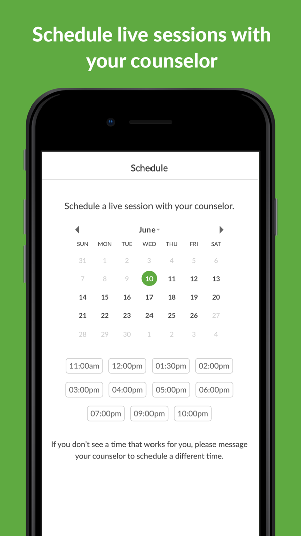 BetterHelp iPhone screenshot 2