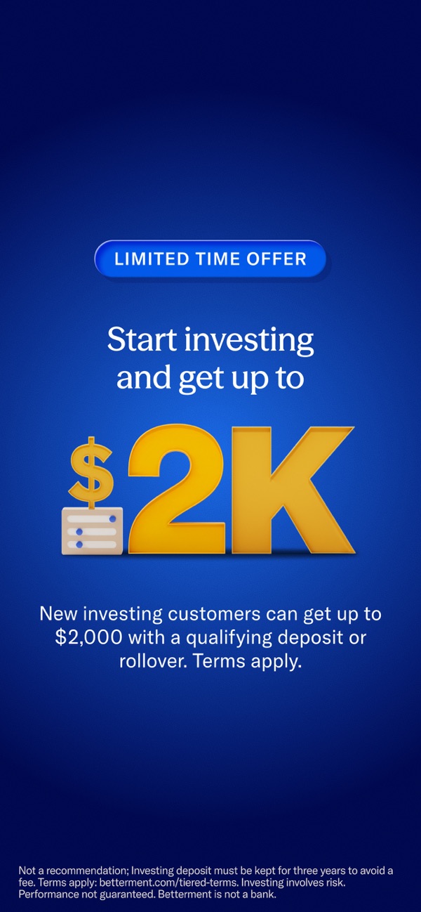 Betterment Invest & Save Money iPhone screenshot 3