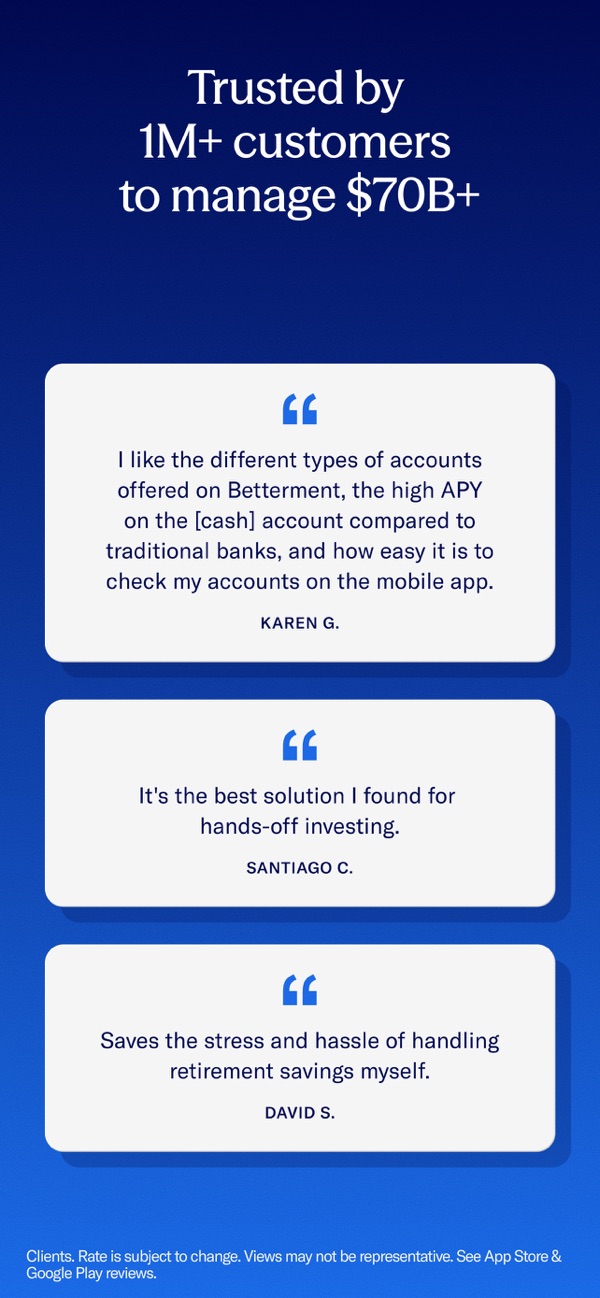 Betterment Invest & Save Money iPhone screenshot 9