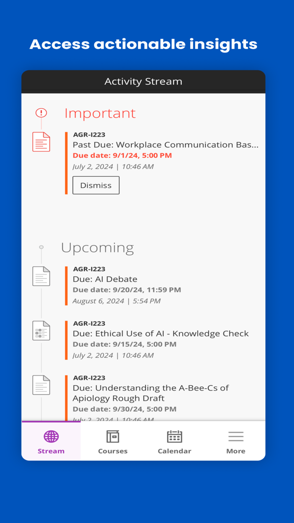 Blackboard iPhone screenshot 1