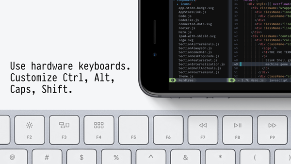 Blink Shell, Build & Code iPhone screenshot 4