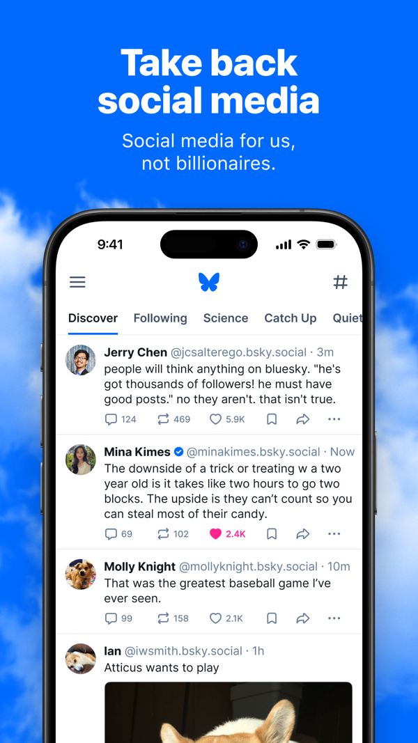 Bluesky Social iPhone screenshot 1