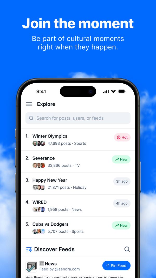 Bluesky Social iPhone screenshot 2