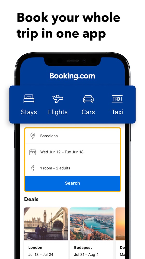 Booking.com iPhone screenshot 1