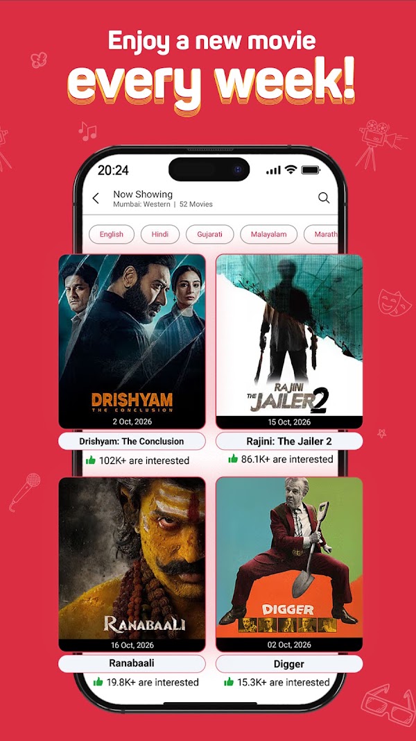 BookMyShow Android phone screenshot 2