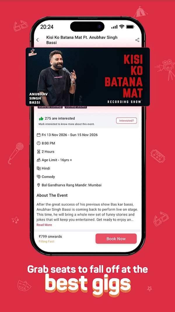BookMyShow Android phone screenshot 3