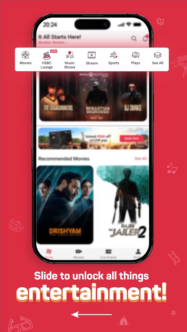 BookMyShow Android phone screenshot 1