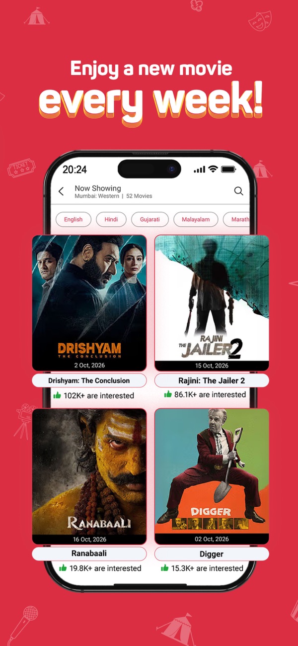 BookMyShow iPhone screenshot 2