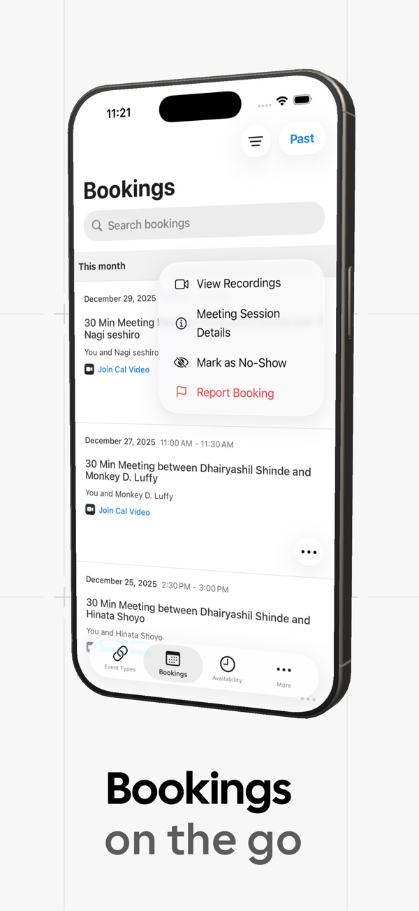 Cal.com iPhone screenshot 1