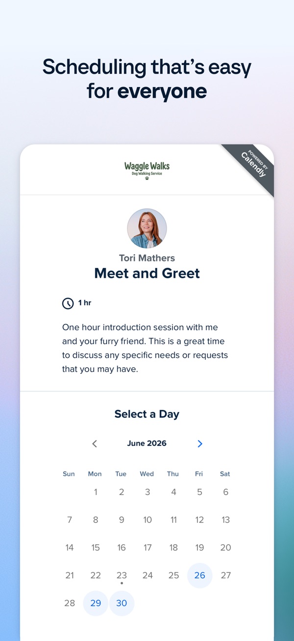 Calendly iPhone screenshot 2