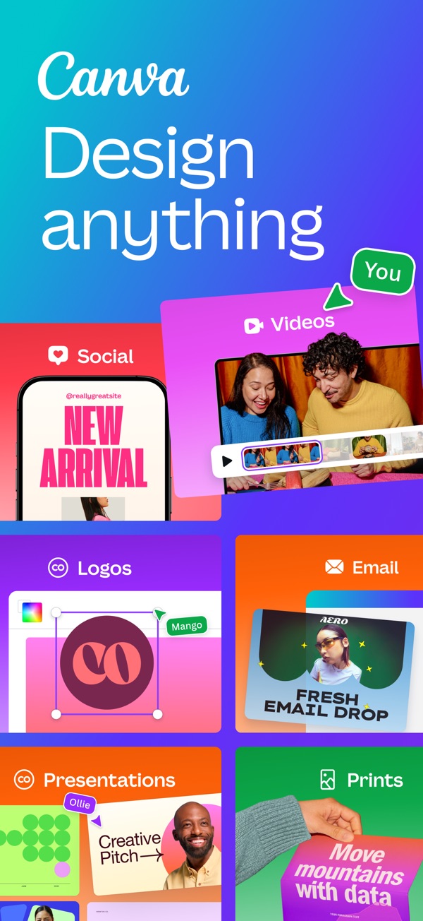 Canva AI Photo & Video Editor iPhone screenshot 1