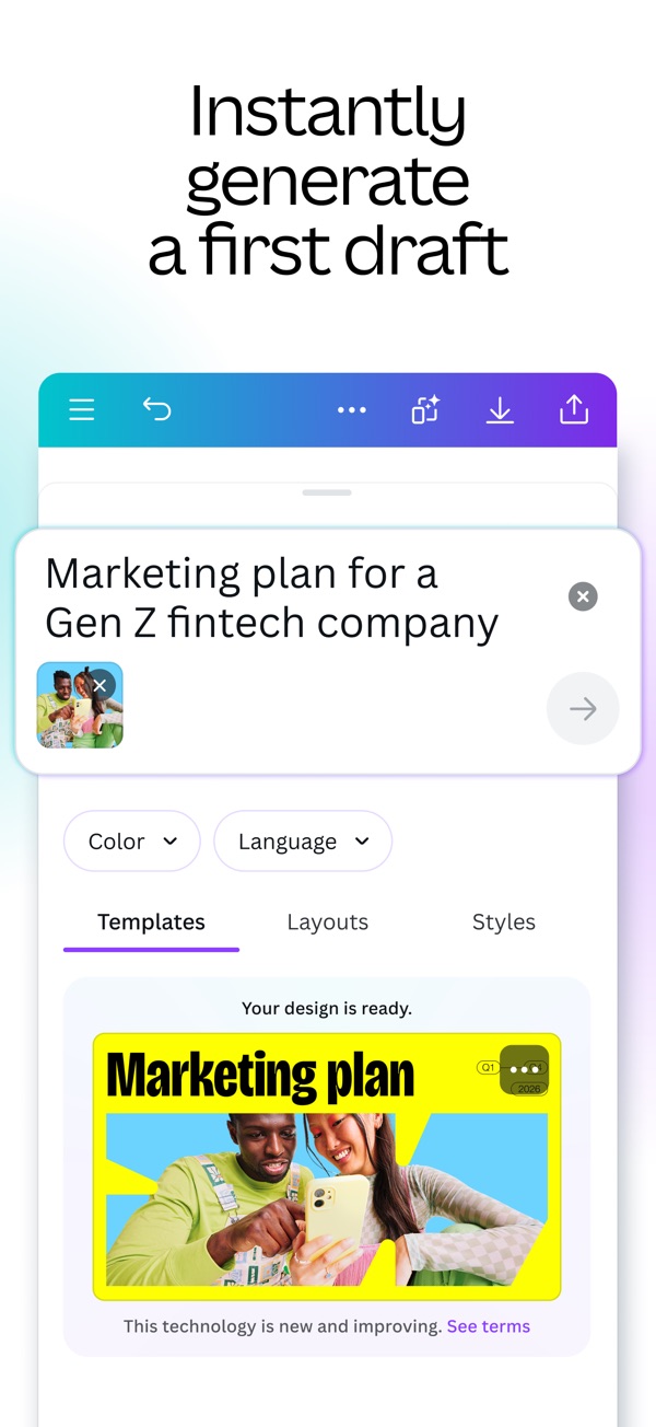 Canva AI Photo & Video Editor iPhone screenshot 3
