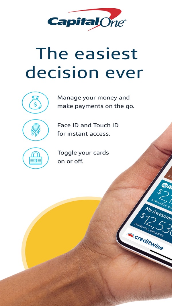 Capital One iPhone screenshot 1