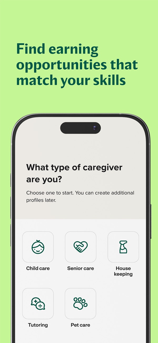 Care.com Caregiver iPhone screenshot 1