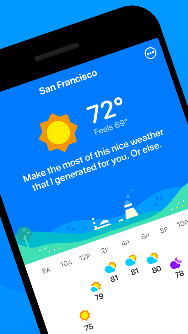 CARROT Weather iPhone screenshot 1