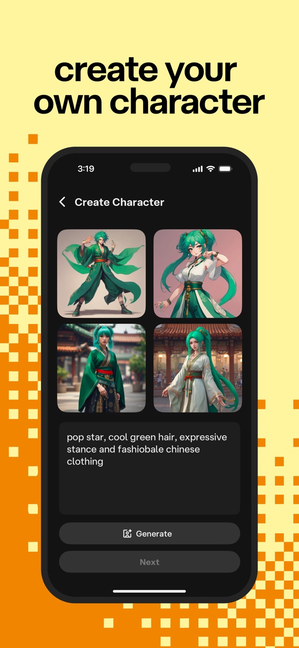 Character AI iPhone screenshot 2