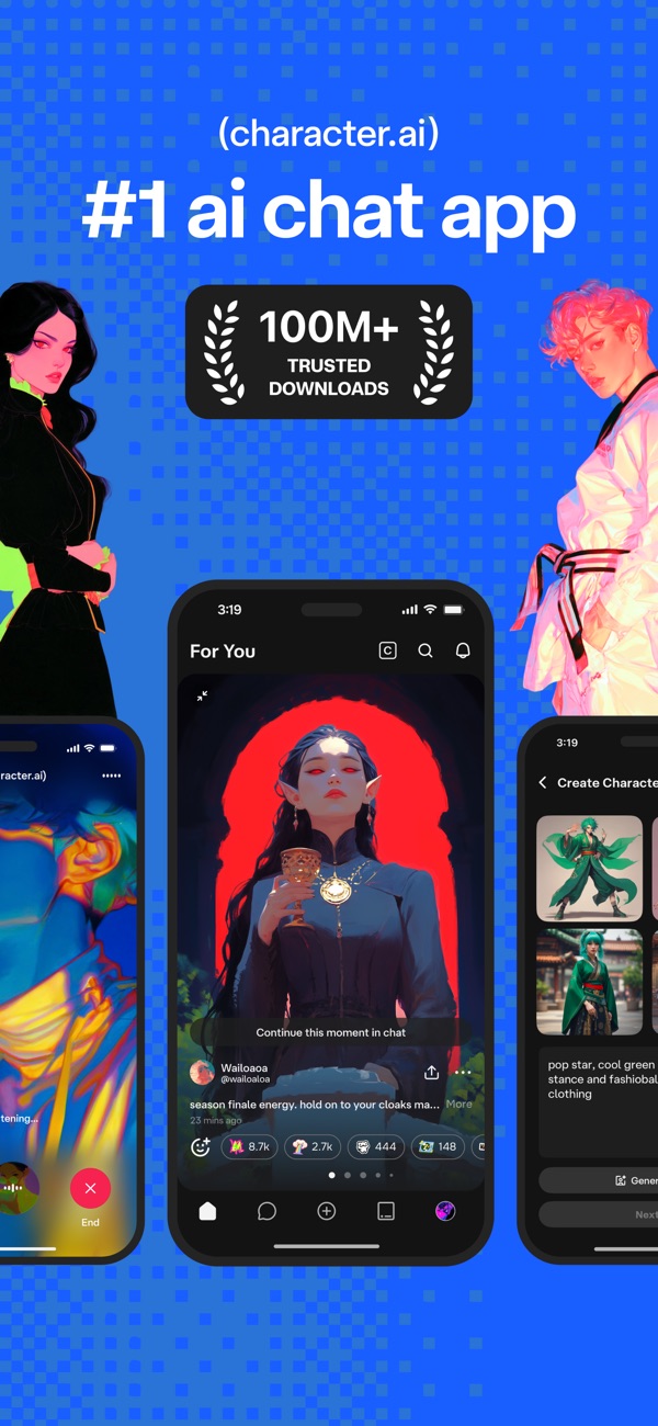 Character AI iPhone screenshot 1