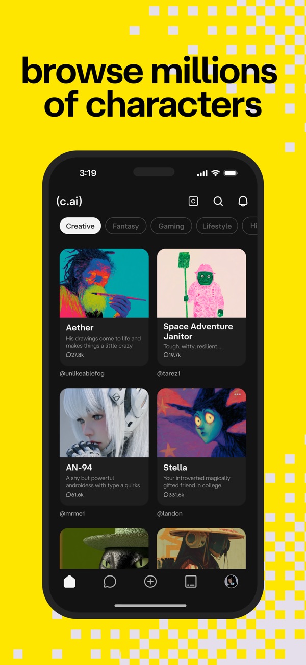 Character AI iPhone screenshot 6