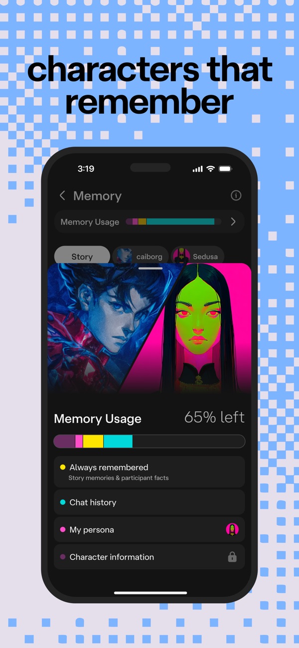 Character AI iPhone screenshot 3