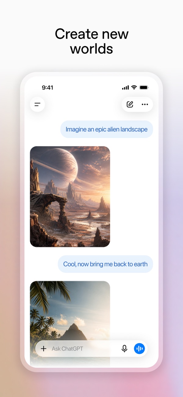 ChatGPT iPhone screenshot 1