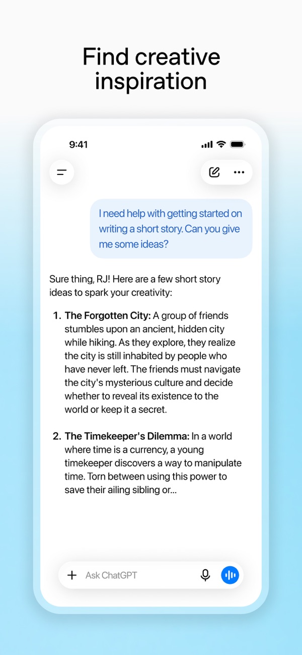 ChatGPT iPhone screenshot 6