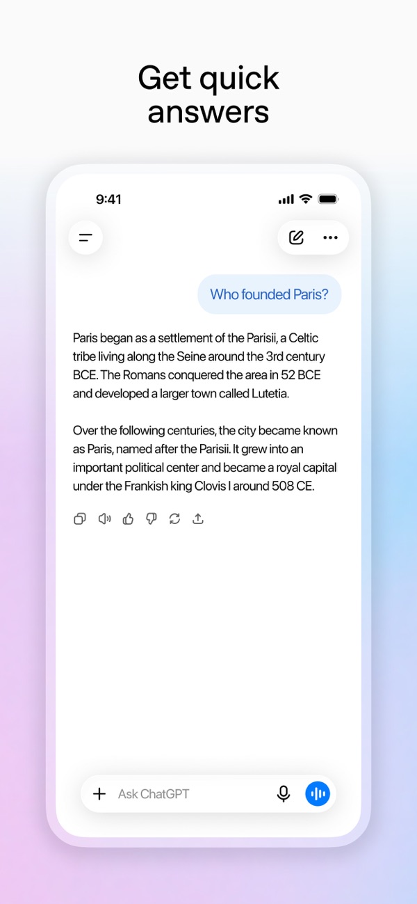 ChatGPT iPhone screenshot 3