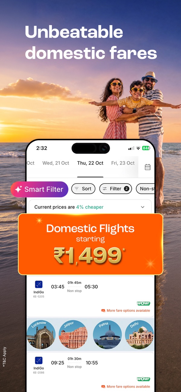 Cleartrip Flights, Hotels, Bus iPhone screenshot 2