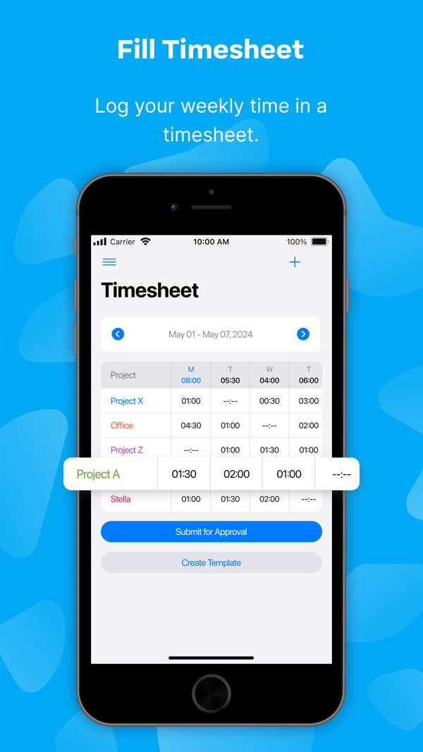Clockify Time Tracker iPhone screenshot 2