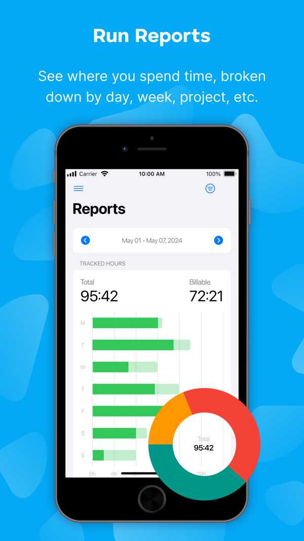 Clockify Time Tracker iPhone screenshot 4