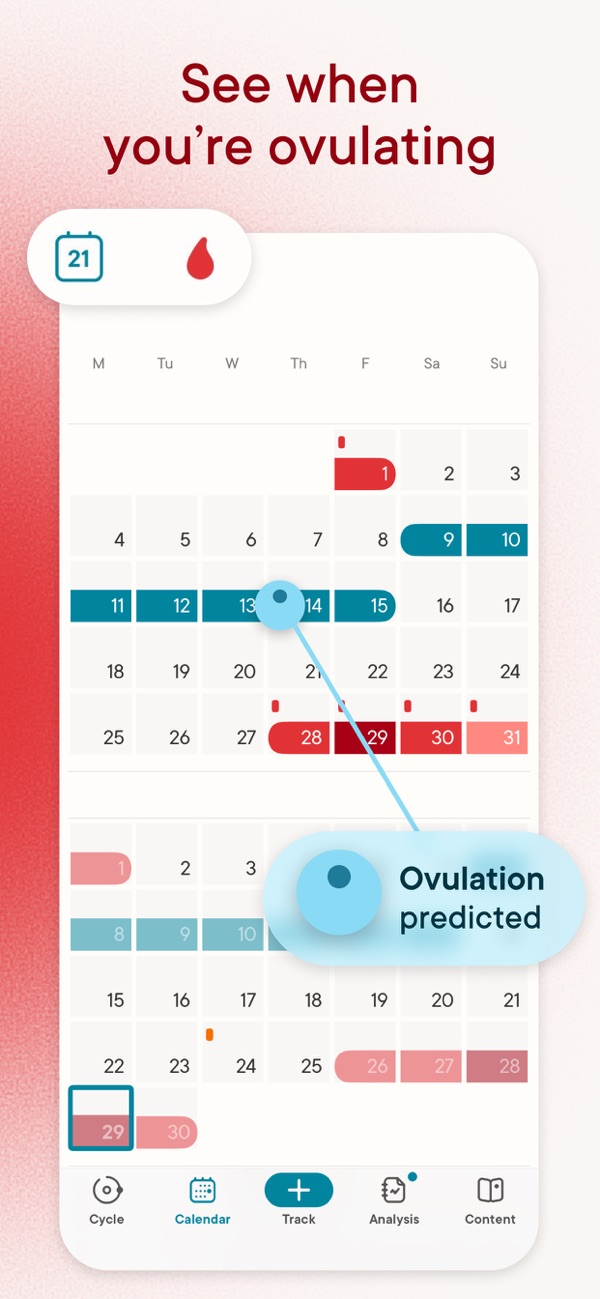 Clue Period & Cycle Tracker iPhone screenshot 2